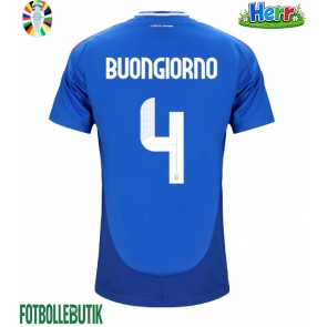 Italien Alessandro Buongiorno #4 Hemmatröja EM 2024 Kortärmad